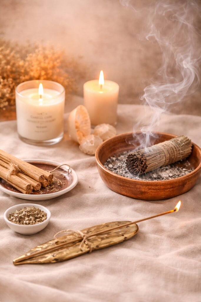 velas y sahumerios