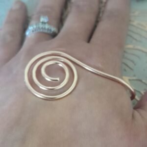 anillo de palma "espiral de cobre" – conductor de energía y equilibrio