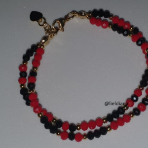 pulsera doble chic "amuleto de suerte"