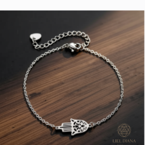 Pulsera Mano de Fátima de Acero Inoxidable Ajustable
