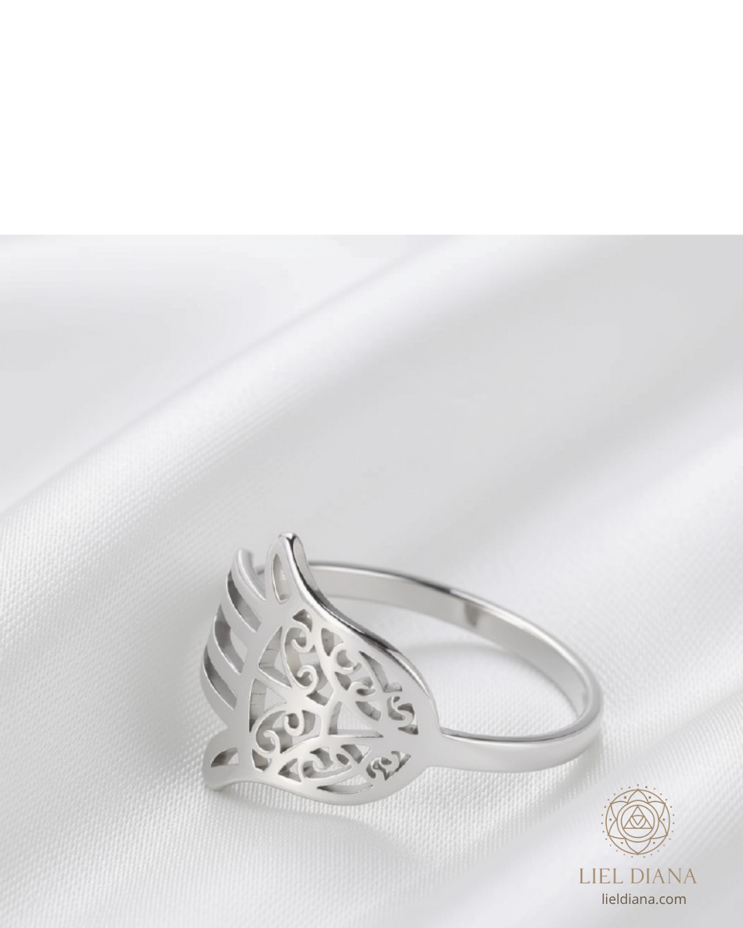 Anillo Mano de Fátima de Acero Inoxidable - Imagen 3