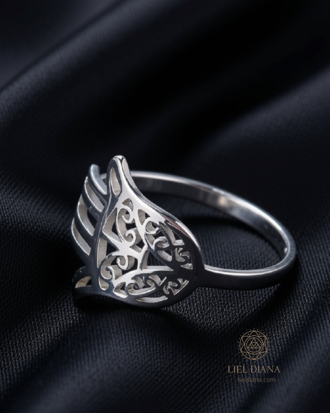 Anillo Mano de Fátima de Acero Inoxidable - Imagen 4