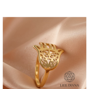 Anillo Mano de Fátima de Acero Inoxidable