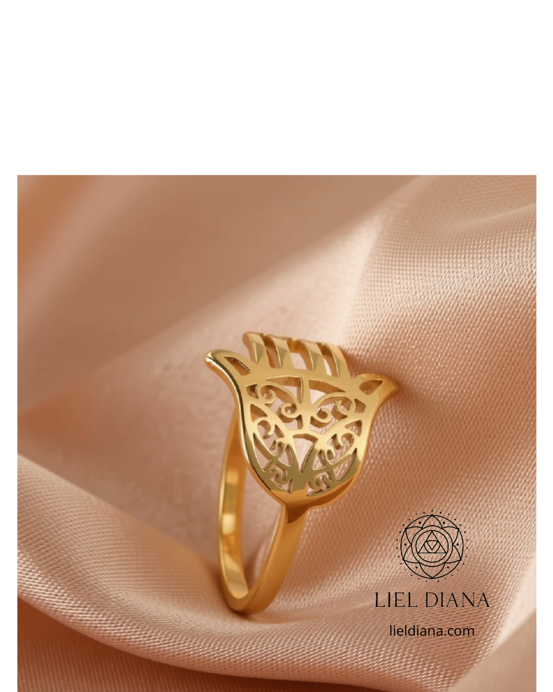 Anillo Mano de Fátima de Acero Inoxidable - Imagen 8